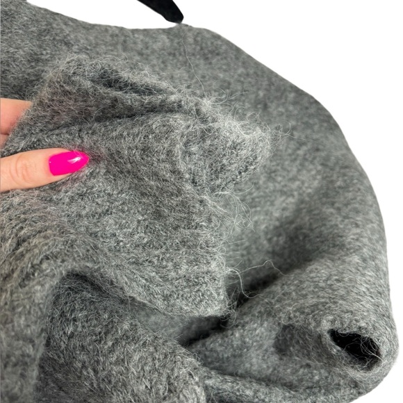 NEW Free People Prima Donna Knit Wool Blend Cropped Bolero Romantic Charcoal OS - Picture 6 of 7